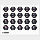 haai monster vrachtwagen zus monster vrachtwagen z ronde sticker (Vel)