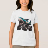 Haai Monstertruck Tri-Blend Shirt (Voorkant)