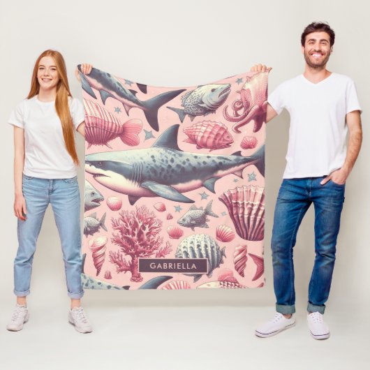 haai naadloos fleece deken (In situ)