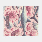 haai naadloos fleece deken (Voorkant (Horizontaal))