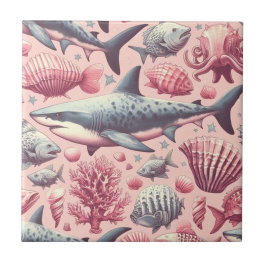  haai naadloos tegeltje (Voorkant)