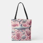 haai naadloos tote bag (Achterkant)
