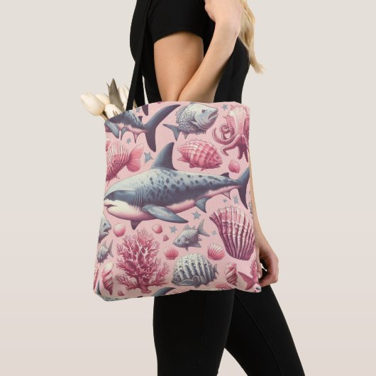 haai naadloos tote bag (Dichtbij)