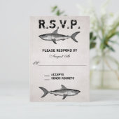 haai ~ Ocean Beach bruiloft RSVP (Staand voorkant)