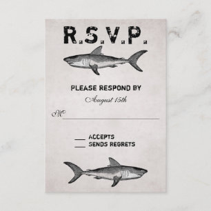  haai ~ Ocean Beach bruiloft RSVP Kaartje