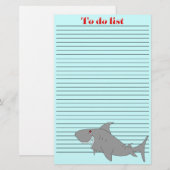 haai om lijst te doen briefpapier (Voorkant / Achterkant)