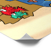 Haai onder de vissen poster (Hoek)