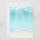 Haai onder het Zee Baby shower Kaart (Achterkant)