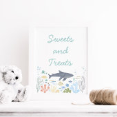 Haai onder het Zee Baby shower snoep Poster