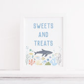 Haai onder het Zee Baby shower snoept Poster