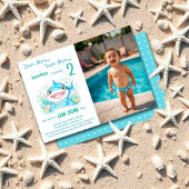 Haai onder het Zee elke leeftijd verjaardagsfeest Kaart