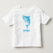 Haai onder het Zee Schattige gepersonaliseerd Kinder Shirts (Voorkant)