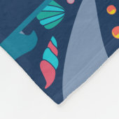 Haai onder het Zee Schattige gepersonaliseerd patr Fleece Deken (Hoek)