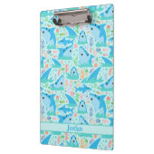 Haai onder het Zee Schattige gepersonaliseerd patr Klembord (Links)