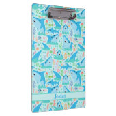 Haai onder het Zee Schattige gepersonaliseerd patr Klembord (Rechts)