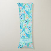 Haai onder het Zee Schattige gepersonaliseerd patr Lichaamskussen (Voorkant Verticaal)