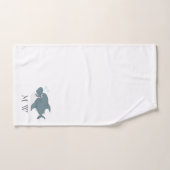 Haai Ontwerp Met Monogram Bad Handdoek (Handdoek)