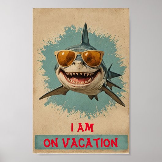 Haai op vakantie  poster (Voorkant)
