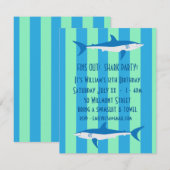 Haai Party Uitnodiging (Voorkant / Achterkant)