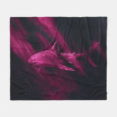 Haai Roze 50 x 60 Fleece Deken (Voorkant (Horizontaal))