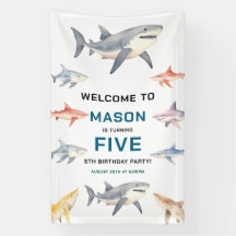 Haai Splash 5e verjaardag | Schattige oceaankinder