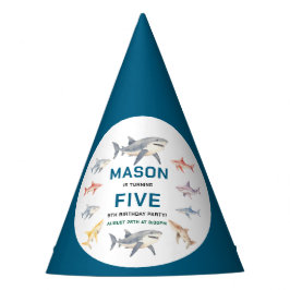 Haai Splash 5e verjaardagsfeestje | Schattige ocea Feesthoedjes