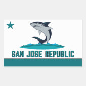 Haai stad 408 rechthoekige sticker (Voorkant)