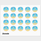 Haai Stickers, Zomer Classic Ronde Sticker (Vel)
