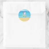 Haai Stickers, Zomer Classic Ronde Sticker (Tas)