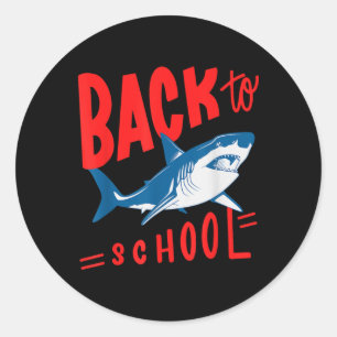 haai terug naar school jongens leraar student Vint Ronde Sticker