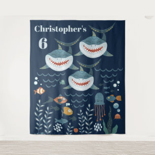 Haai thema DIY leeftijd onder het zee kinder Wandkleed