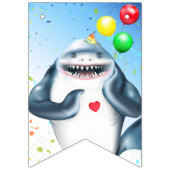 haai thema kids verjaardagsfeestje bunting vlaggen vlaggetjes (Eerste vlag)