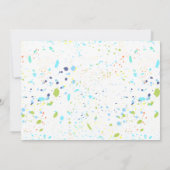 haai thema kinderen verjaardagsfeestje uitnodigen kaart (Achterkant)