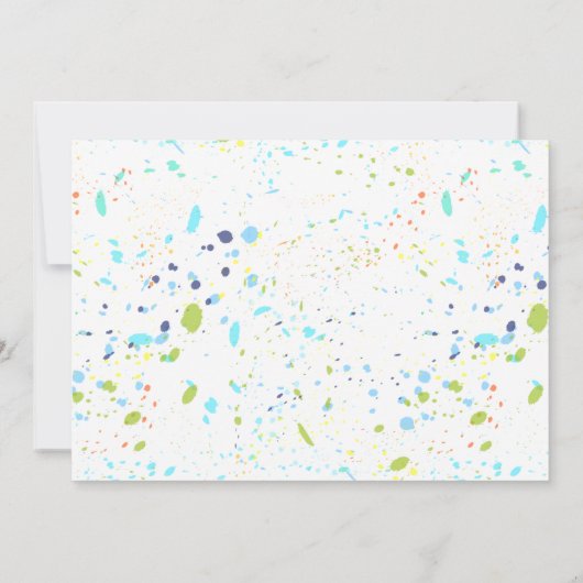 haai thema kinderen verjaardagsfeestje uitnodigen kaart (Achterkant)