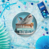 Haai thema verjaardagstaart papieren bordje (Feest)