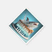 Haai thema verjaardagstaart servet (Hoek)