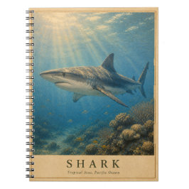 Haai Tropische Stille Oceaan VINTAGE Notitieboek