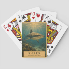 Haai Tropische Stille Oceaan VINTAGE Pokerkaarten