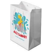 Haai Tweede Verjaardag Gift Bag Medium Cadeauzakje (Achterkant Gekanteld)