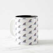 haai tweekleurige koffiemok (Voorkant links)