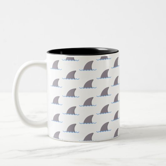 haai tweekleurige koffiemok (Links)