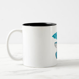 haai tweekleurige koffiemok