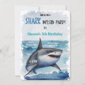 Haai van de 5e verjaardag kaart (Voorkant)