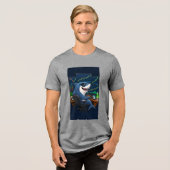 Haai van Wall Street. Tri-Blend Shirt (Voorkant volledig)