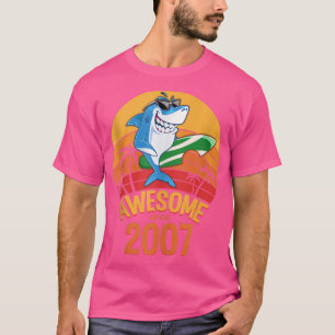 Haai verjaardag 13 jaar oud surfen geweldig sinds  t-shirt
