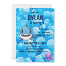 Haai Verjaardag Eerste Dag Oceaan Kinder Feest