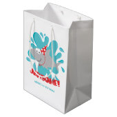 Haai verjaardag geschenk tas medium cadeauzakje (Achterkant Gekanteld)