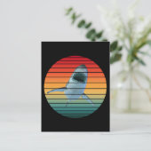 haai vintage stijl briefkaart (Staand voorkant)