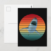 haai vintage stijl briefkaart (Voorkant / Achterkant)