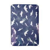 Haai vis witte schaduw op donkere galaxy Space Badmat (Voorkant Verticaal)